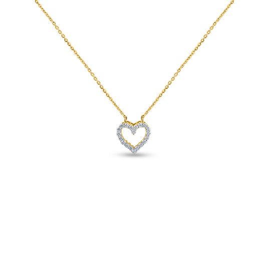 "14k gold diamond heart necklace, classic design. Explore our collection of fine gold and diamond jewelry at."