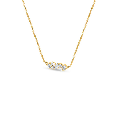 Diamond bar necklace
