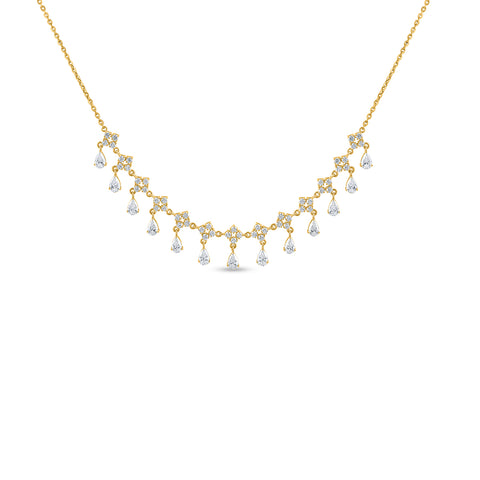 Diamond Drop Necklace / Fall Necklace