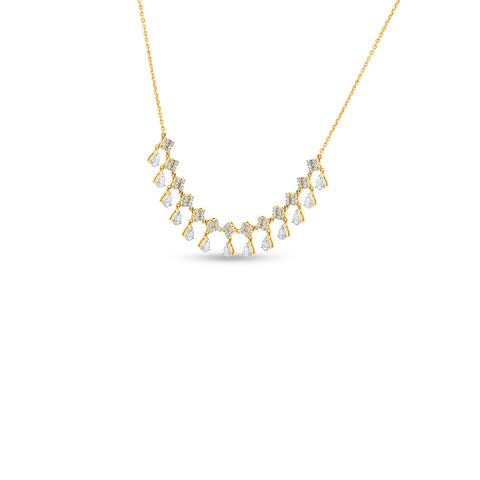 Diamond Drop Necklace / Fall Necklace