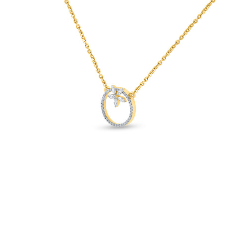 Circle diamond pendant