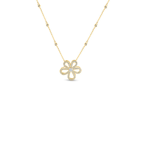 Diamond Flower Necklace