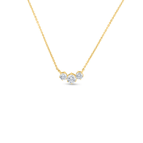 Three Stone Diamond Necklace