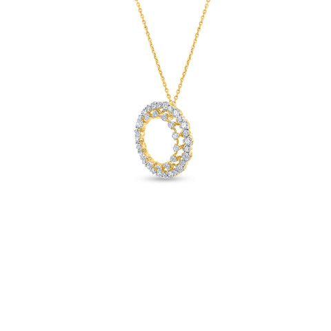 Diamond Circle/Ring Pendant Necklace