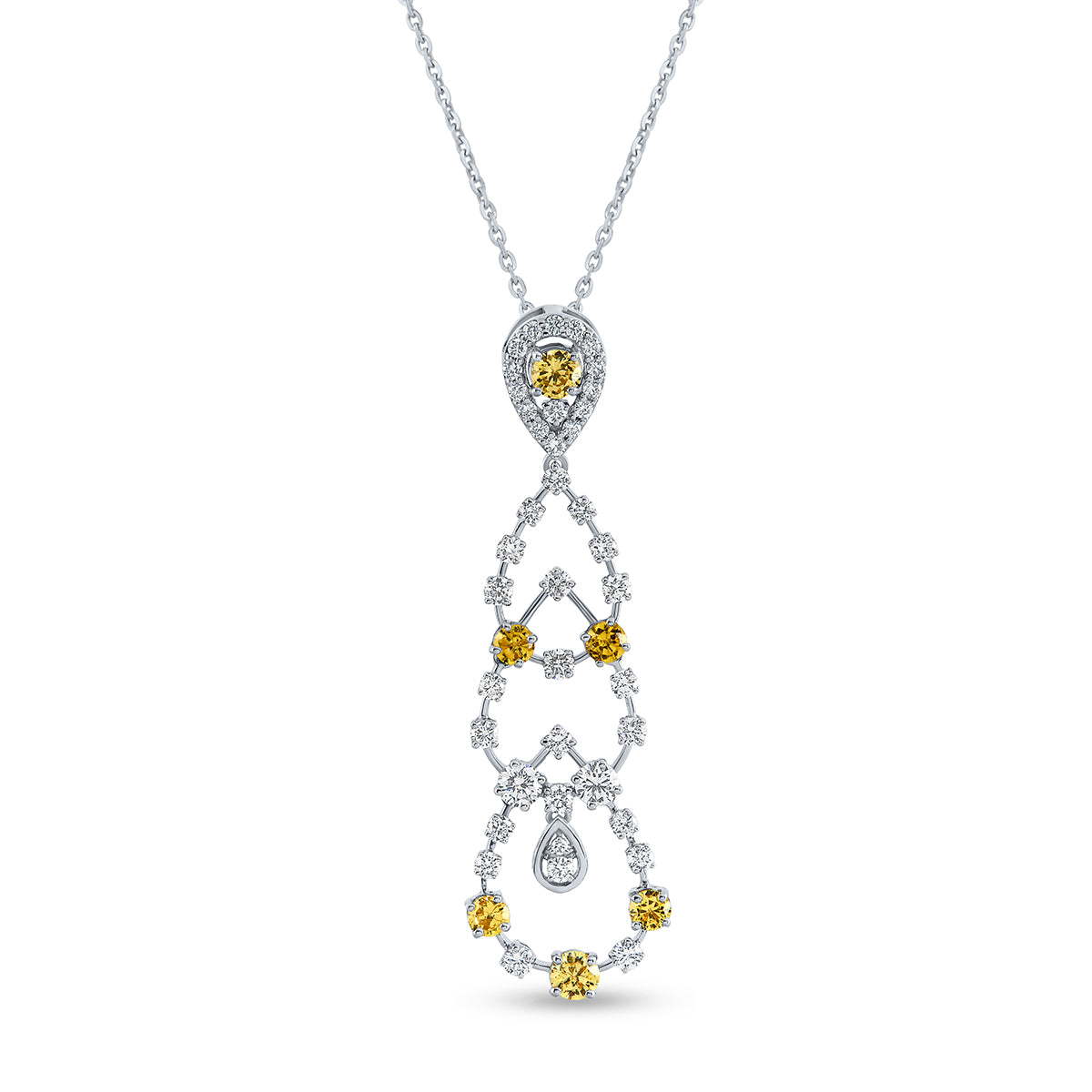 Round Cut Diamond Biggest Partywear Pendant.
