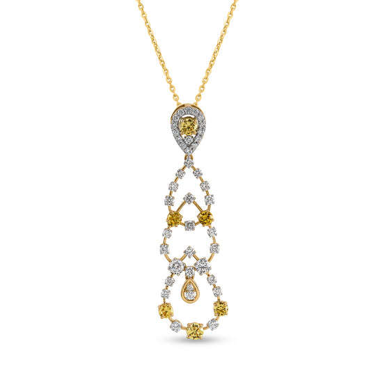 Yellow diamond pendant