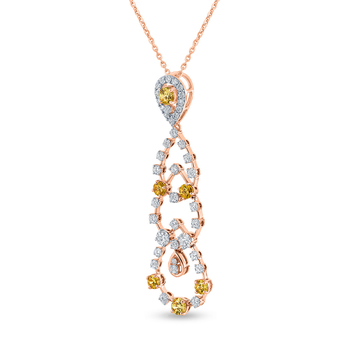 Round Cut Diamond Biggest Partywear Pendant.