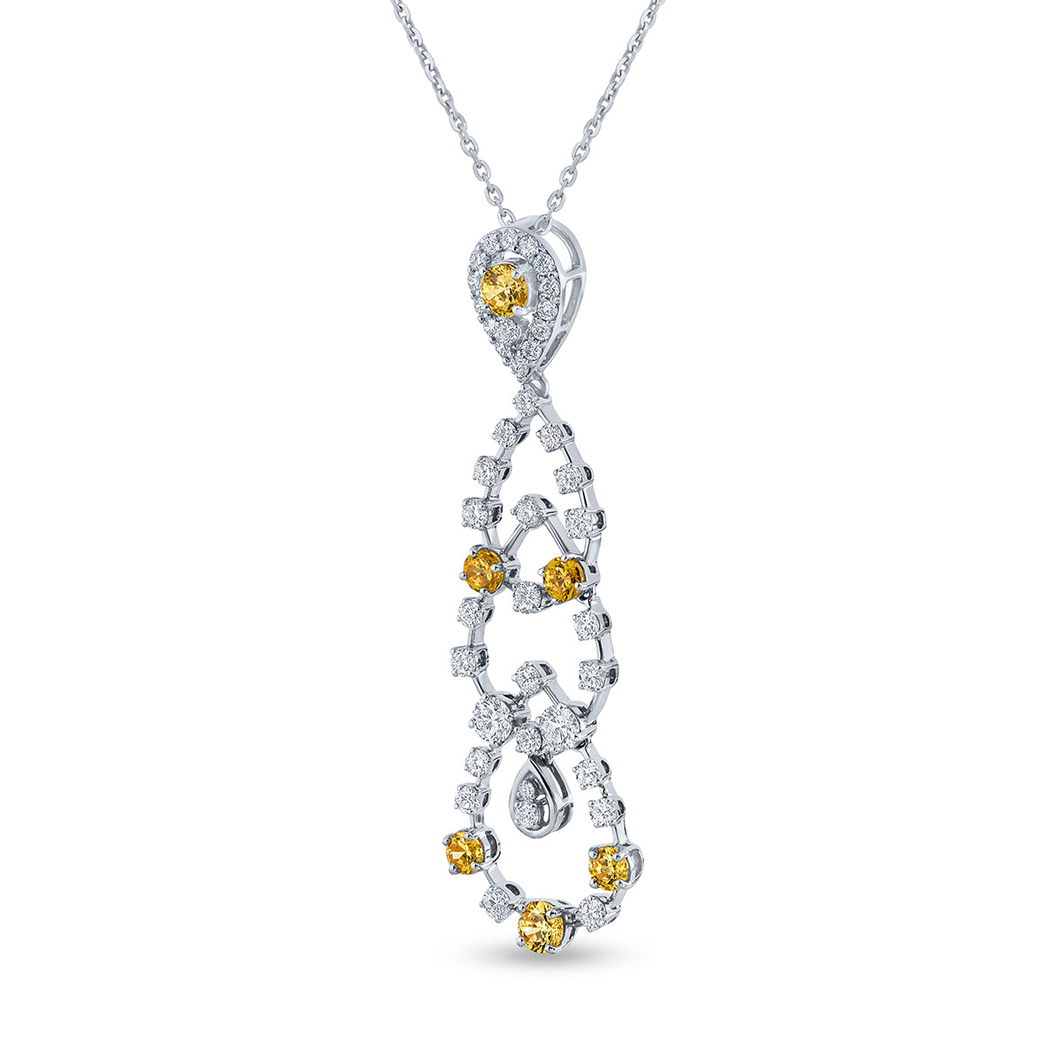 Round Cut Diamond Biggest Partywear Pendant.