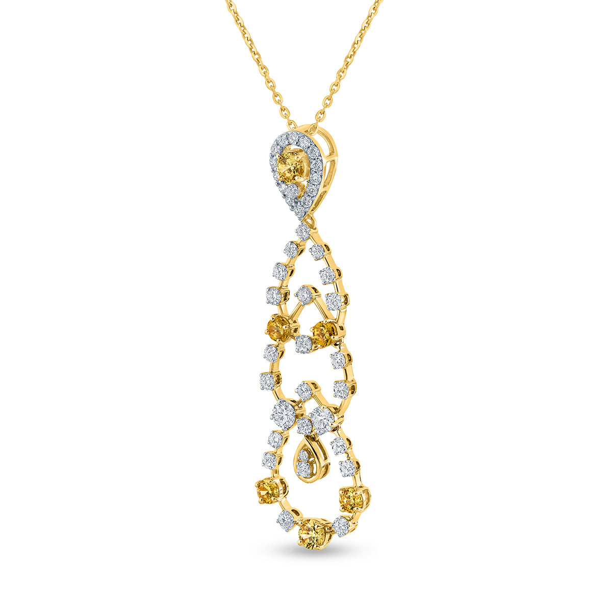 Round Cut Diamond Biggest Partywear Pendant.