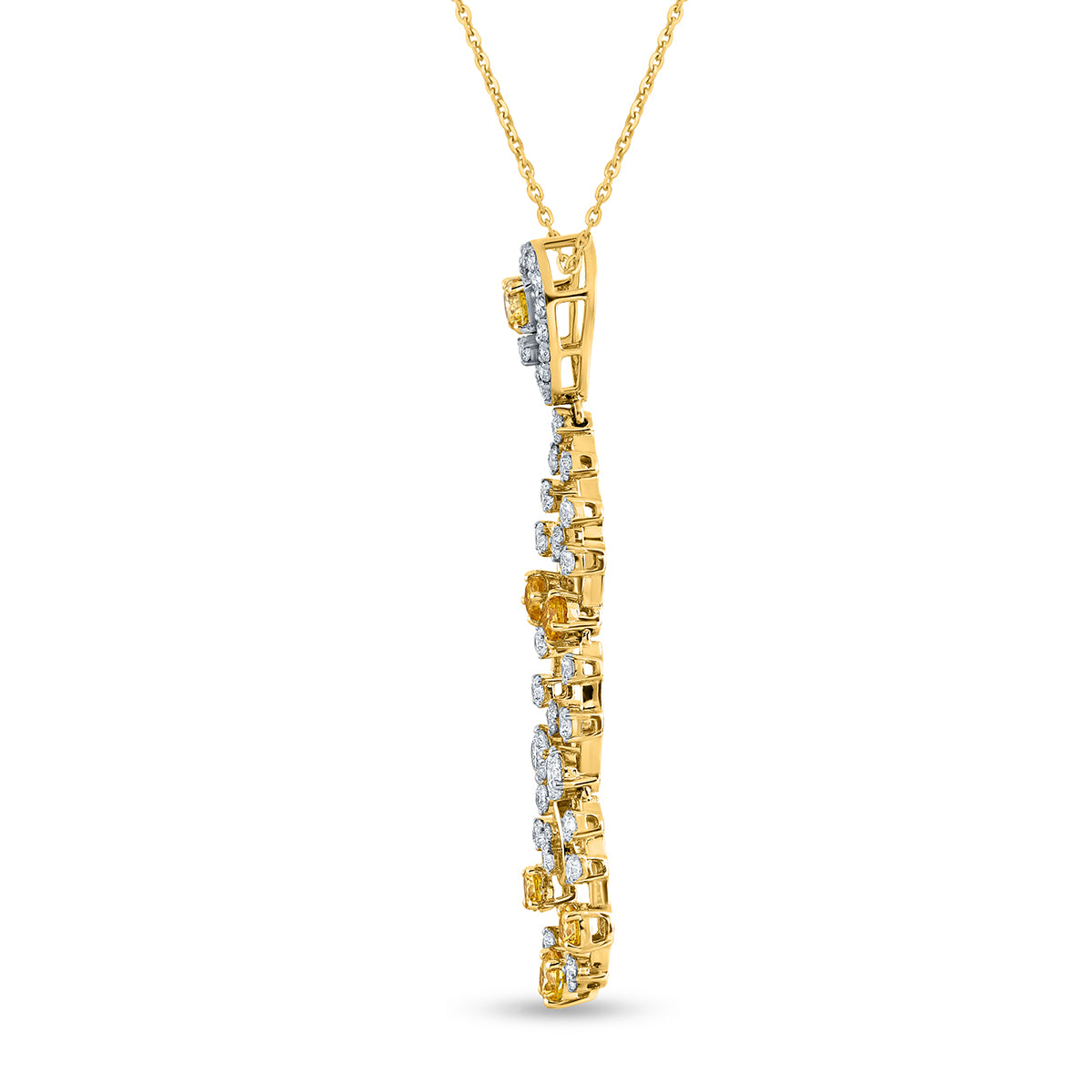 Round Cut Diamond Biggest Partywear Pendant.