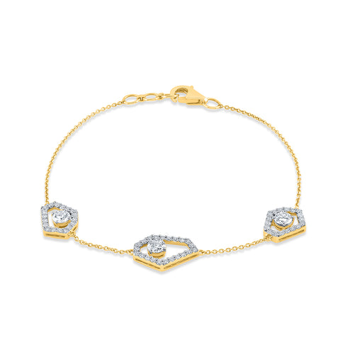 Chain diamond bracelet