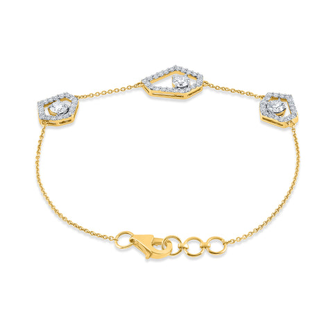 Chain diamond bracelet