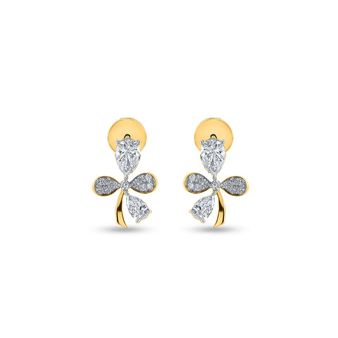 Diamond earrings with drops