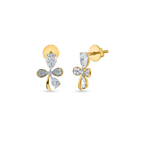 Diamond earrings with drops