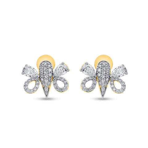 Butterfly diamond  earrings