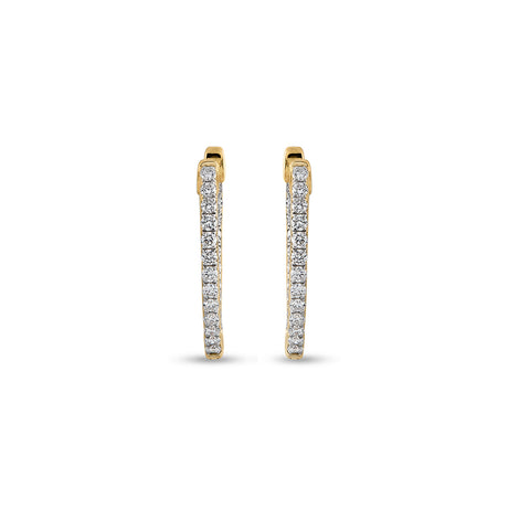Diamond hoop earrings