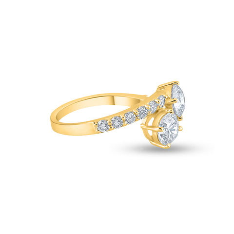 2 stone Pompeii diamond Engagement  ring.