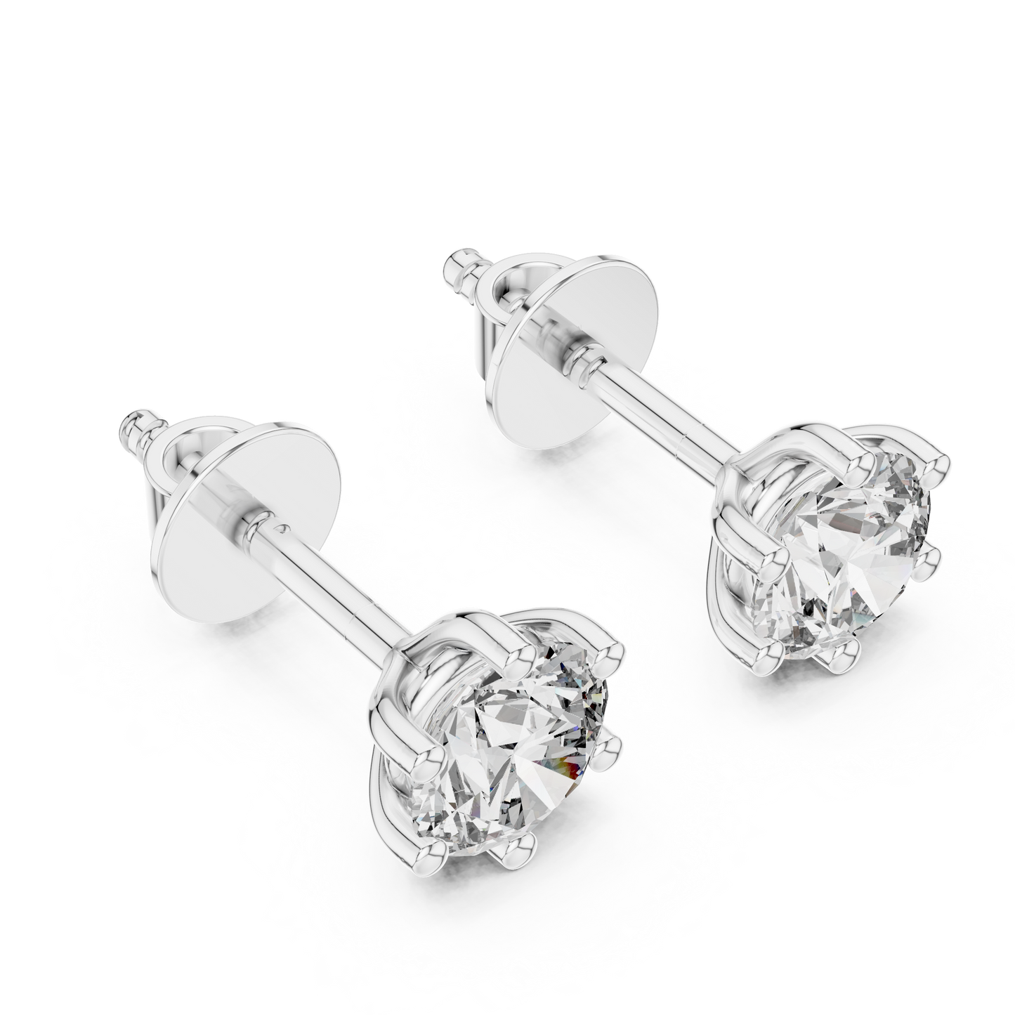 14K rose gold stud earrings
