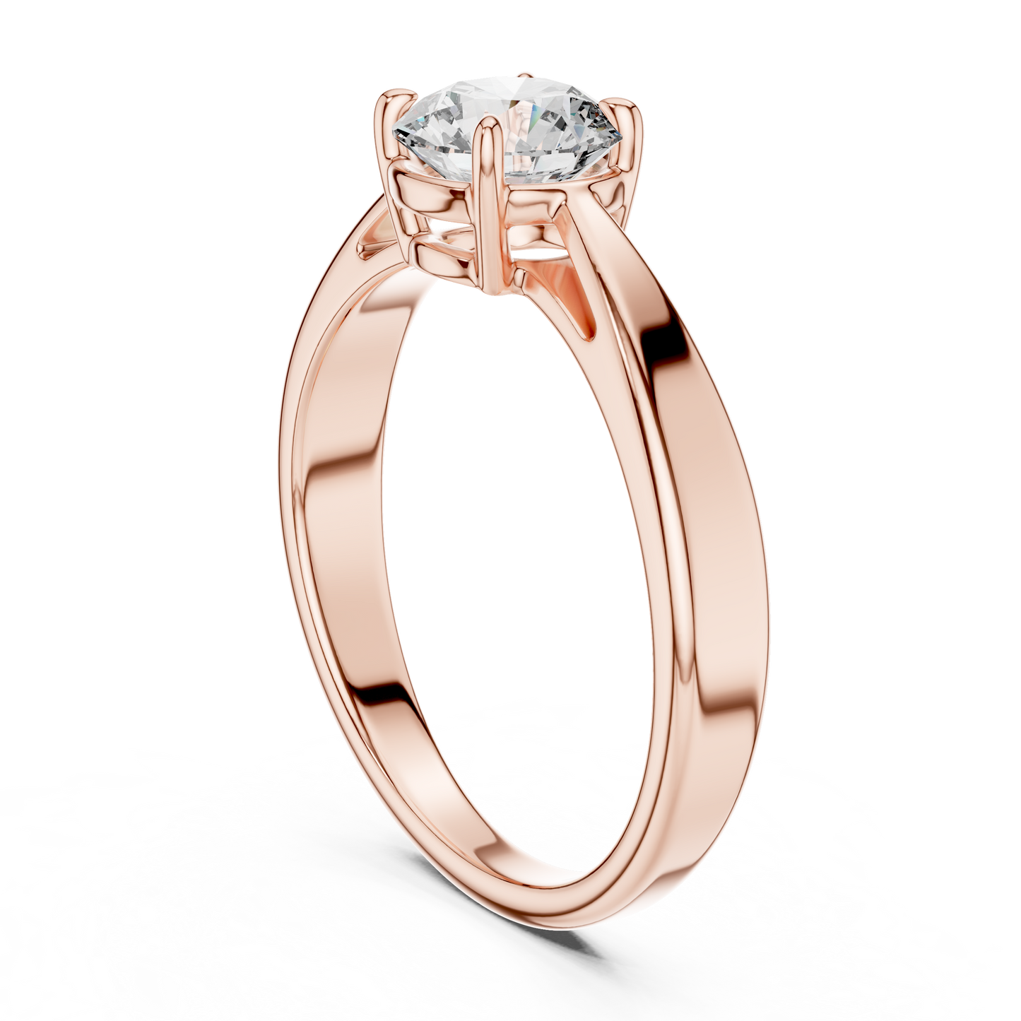Classic 18K Yellow Gold Solitaire Engagement Ring