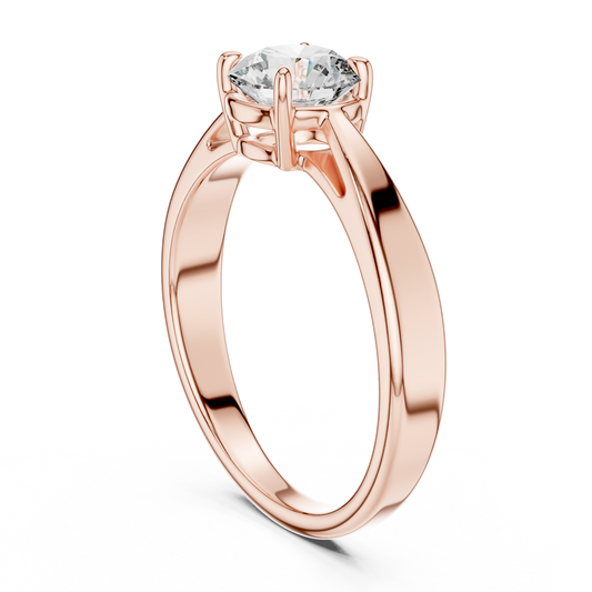 Yellow Gold Classic Solitaire Diamond Engagement Ring