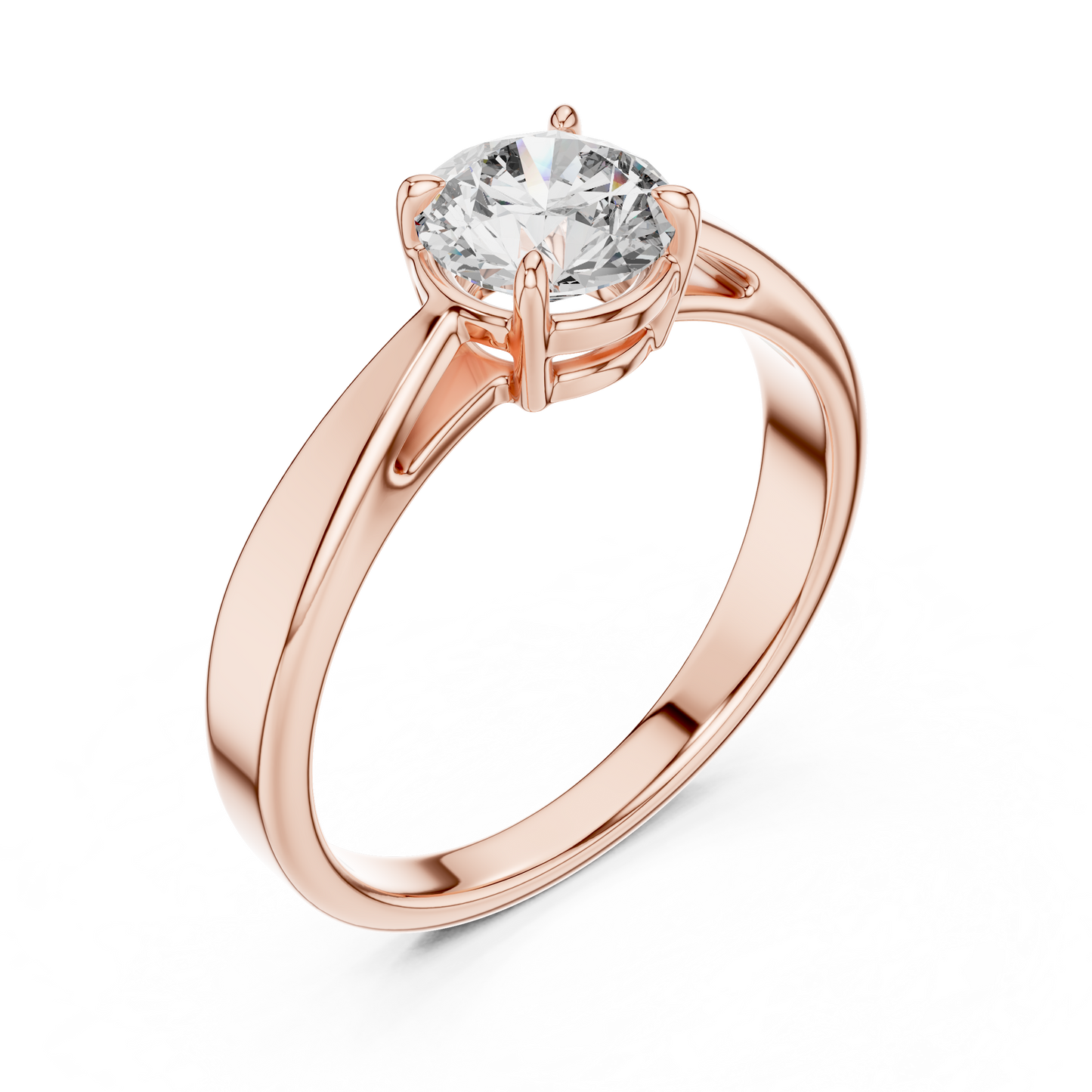Classic 18K Yellow Gold Solitaire Engagement Ring