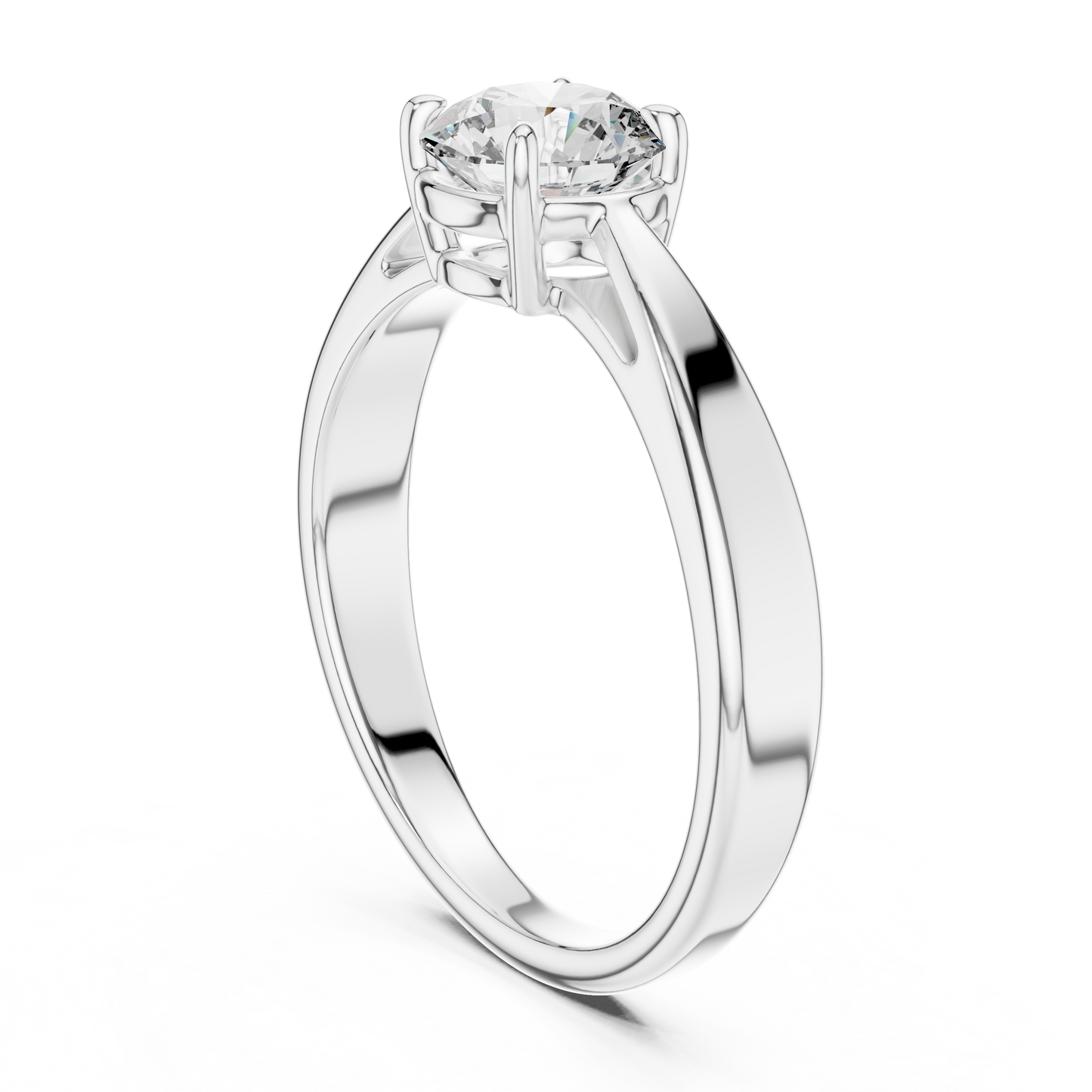 Classic 18K Yellow Gold Solitaire Engagement Ring
