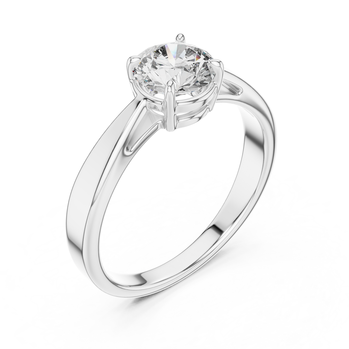 Classic 18K Yellow Gold Solitaire Engagement Ring