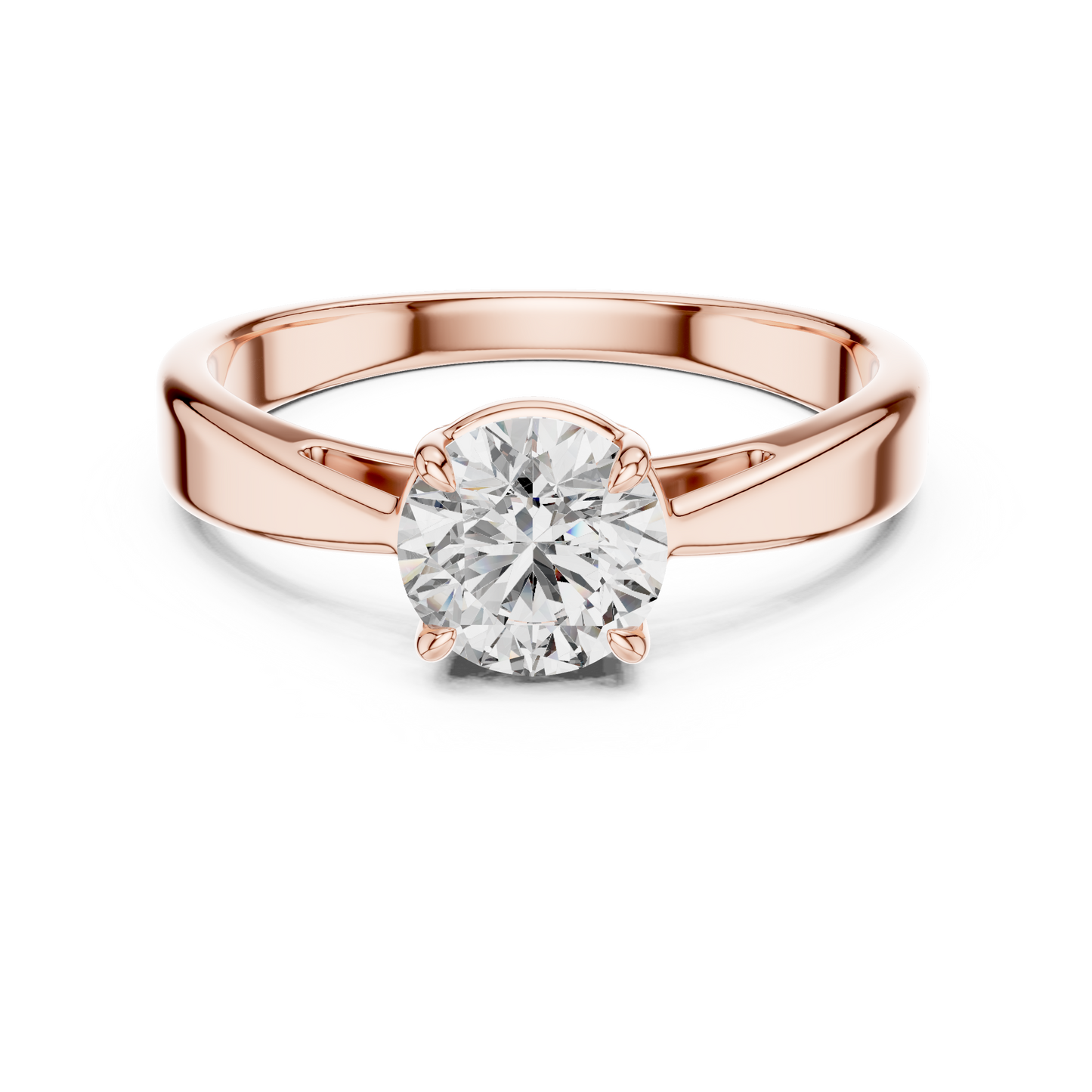 Yellow Gold Classic Solitaire Diamond Engagement Ring