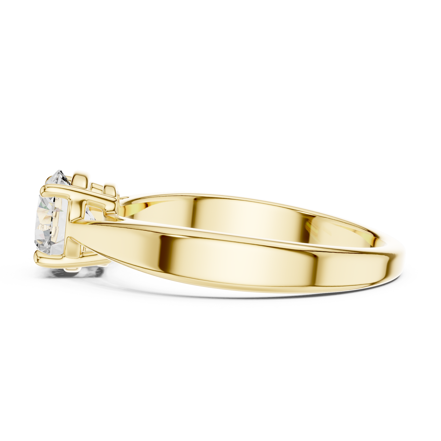 Yellow Gold Classic Solitaire Diamond Engagement Ring
