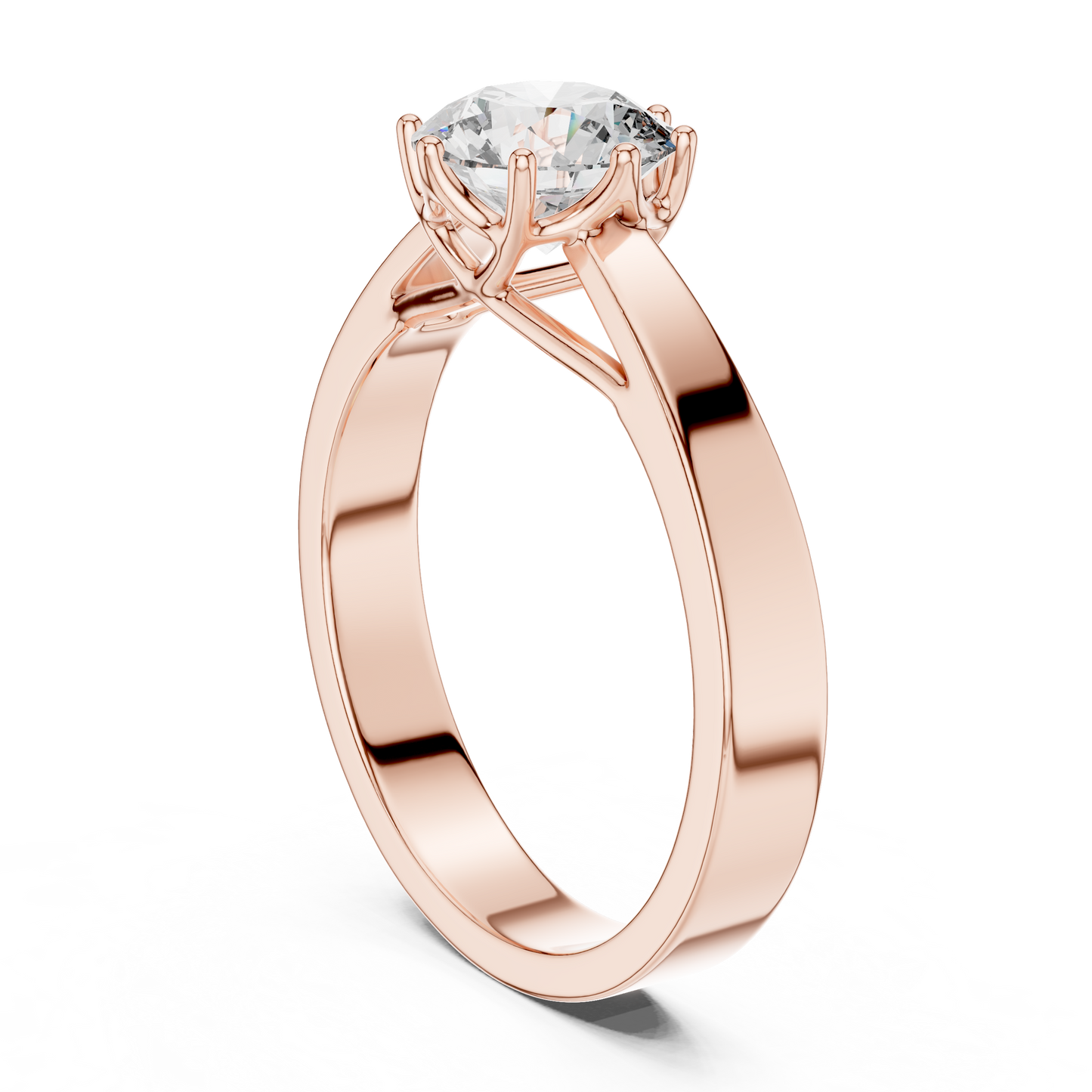 Classic 18K Yellow Gold Solitaire Engagement Ring