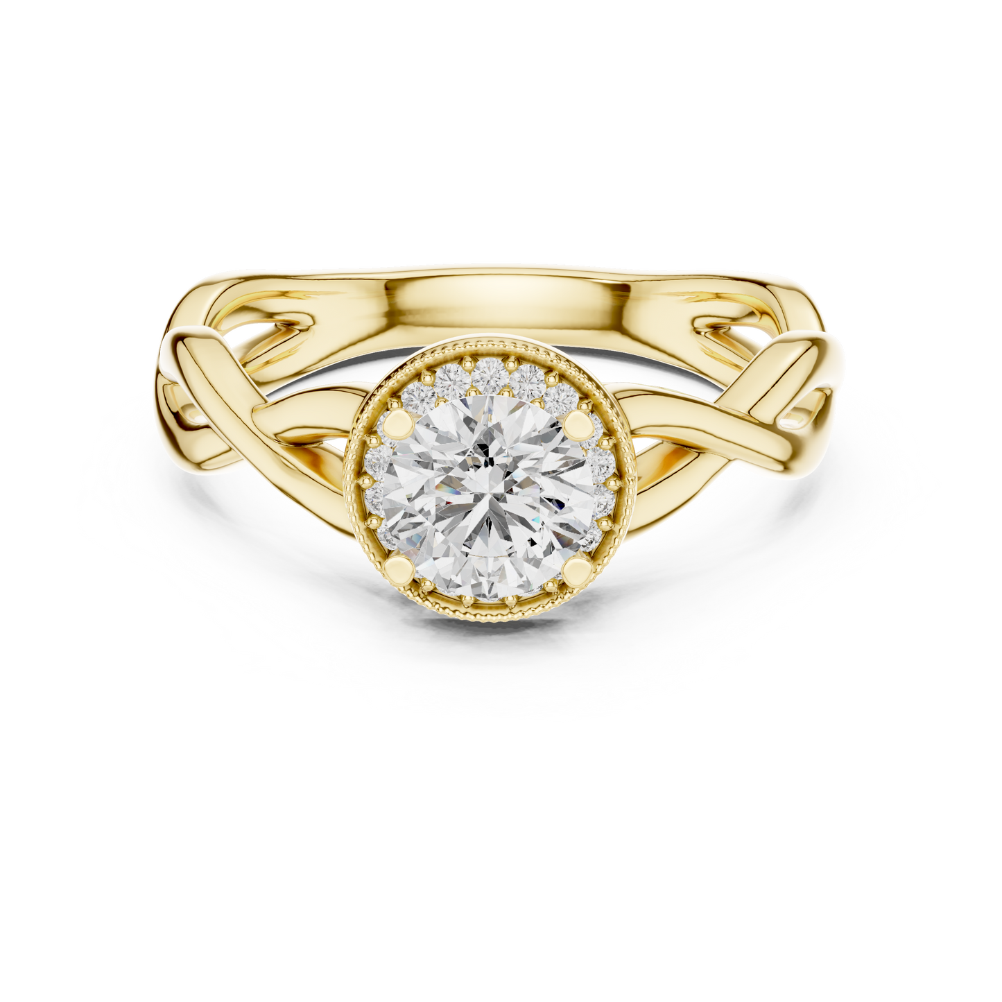 Stylish rose gold solitaire diamond ring for proposal