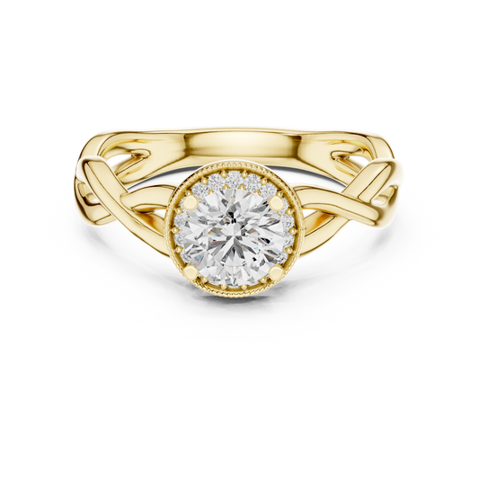 Stylish rose gold solitaire diamond ring for proposal