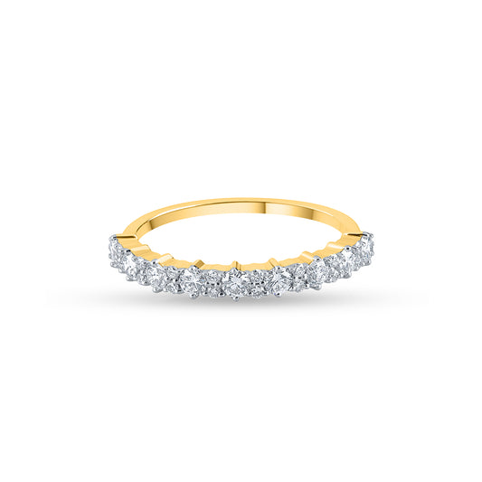 "Purecarat yellow gold 7 stone diamond ring. 18k Yellow Gold Diamond Eternity Ring by Purecarat."