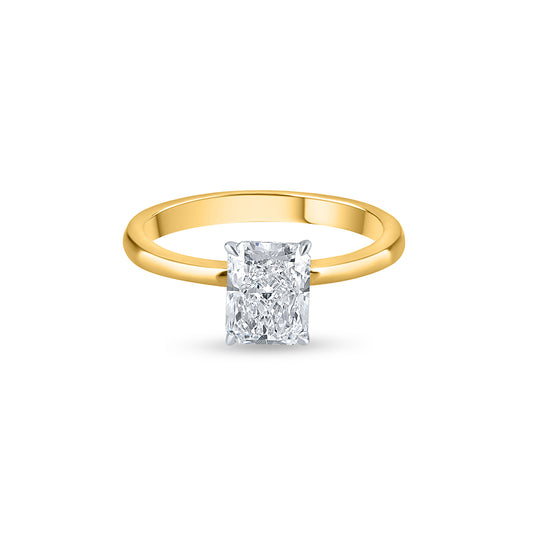 "Buy Classic Yellow Gold Princess Diamond Solitaire Ring Online"
