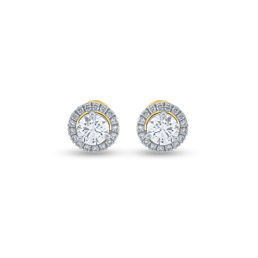 purecarat Carol Seven Stone Diamond Stud Earrings