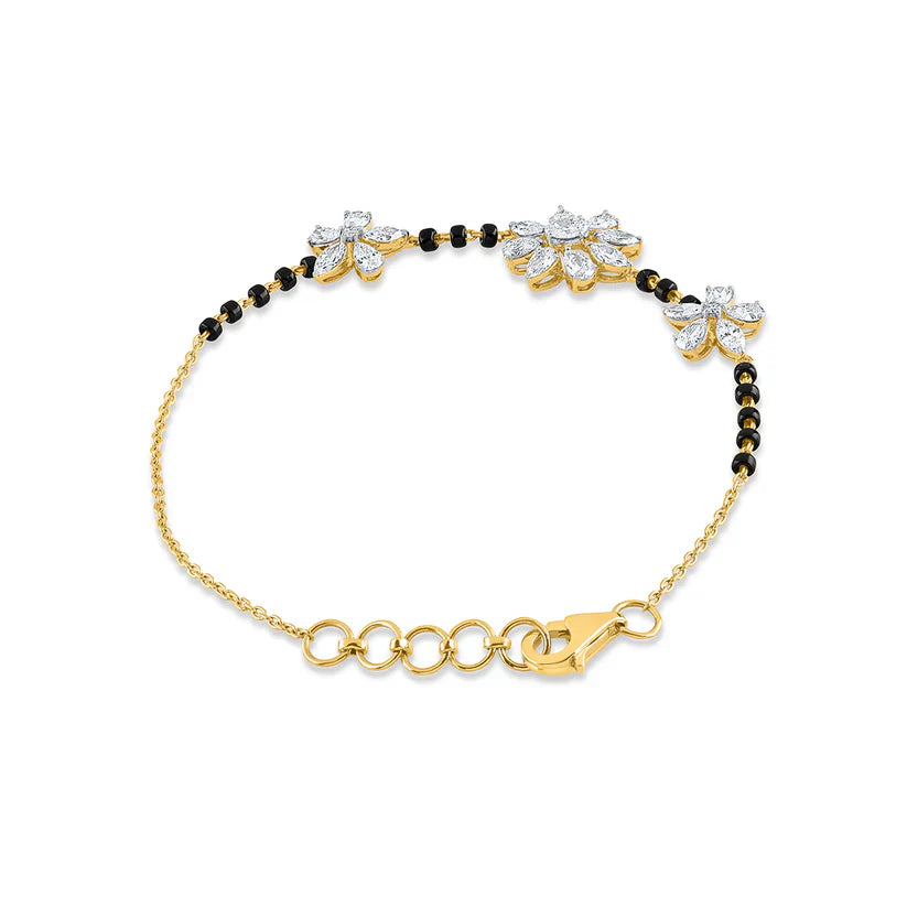 gold ring chain bracelet