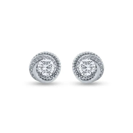 white gold stud earrings