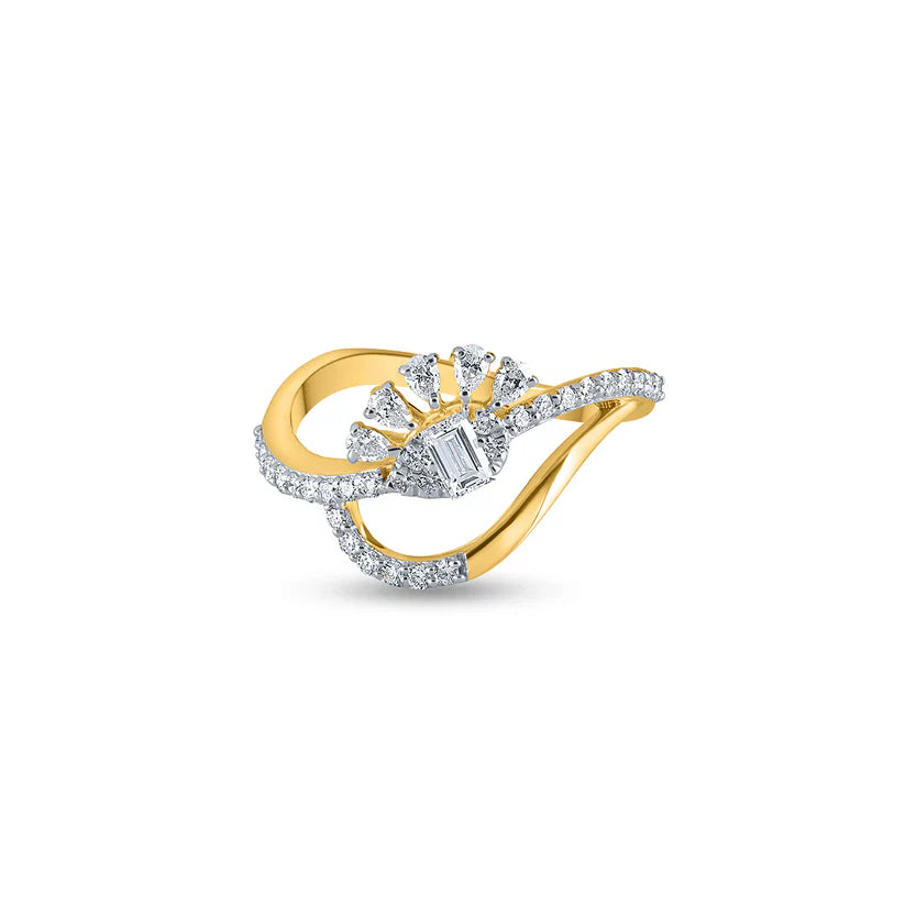 solitaire diamond rings emerald cut