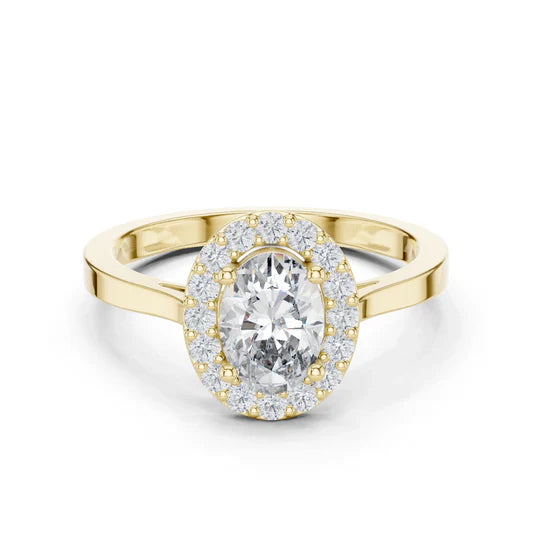oval halo engagement ring