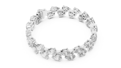 Pear Diamond Tennis Bracelet | 18K Rose Gold | Luxury Statement Sparkle – PureCarat