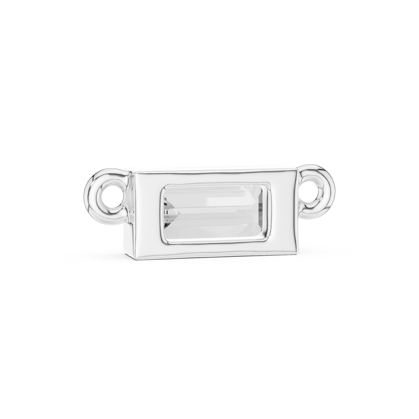 Emerald Cut Diamond Charm Pendant | 18K Rose Gold | Minimal Luxe Design – PureCarat