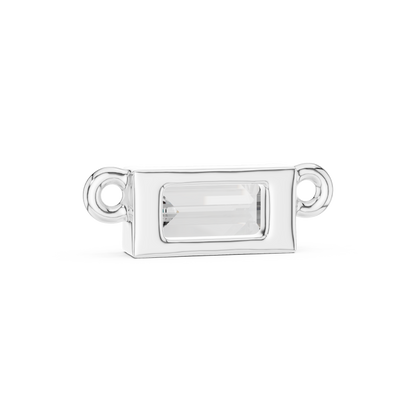 Emerald Cut Diamond Charm Pendant | 18K Rose Gold | Minimal Luxe Design – PureCarat