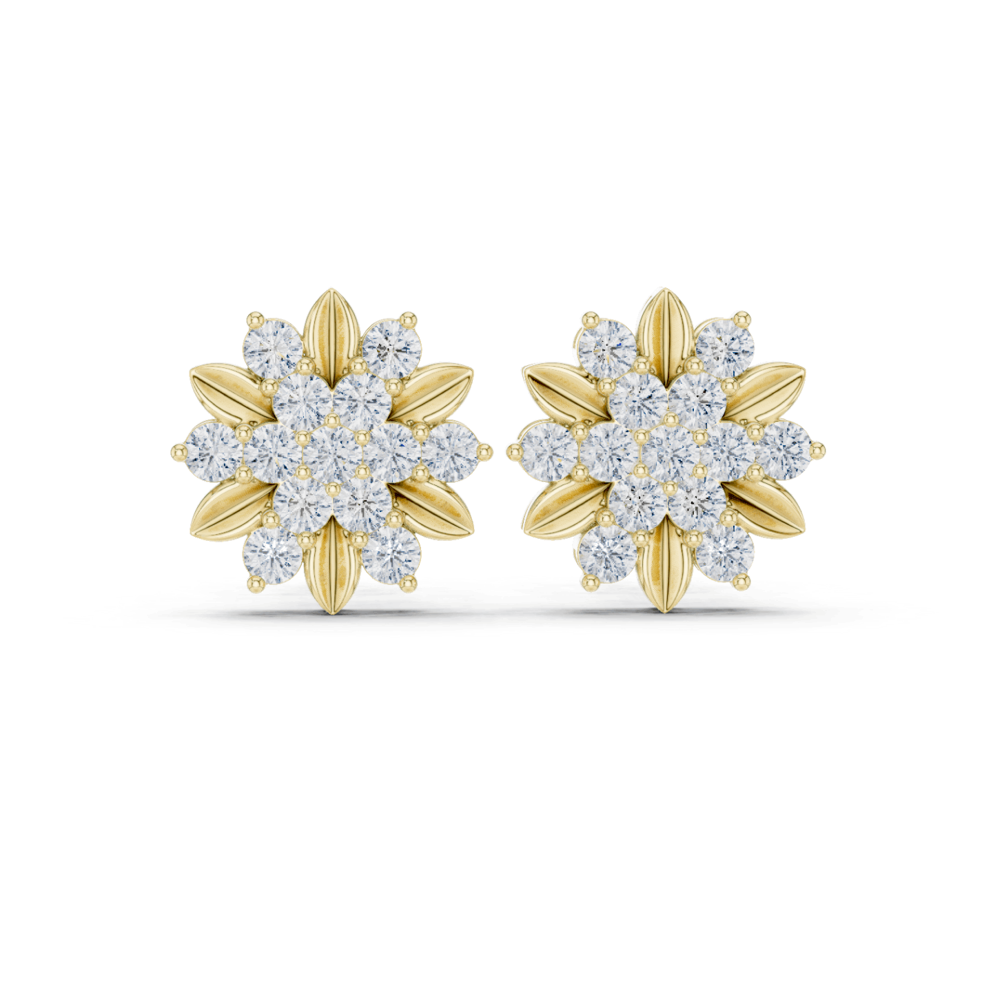 18K Gold 0.86 Ct Lab-Grown Diamond Earrings for Women Luxury Diamond Jewelry Wedding & Party Wear Anniversary gift Lab Grown diamond