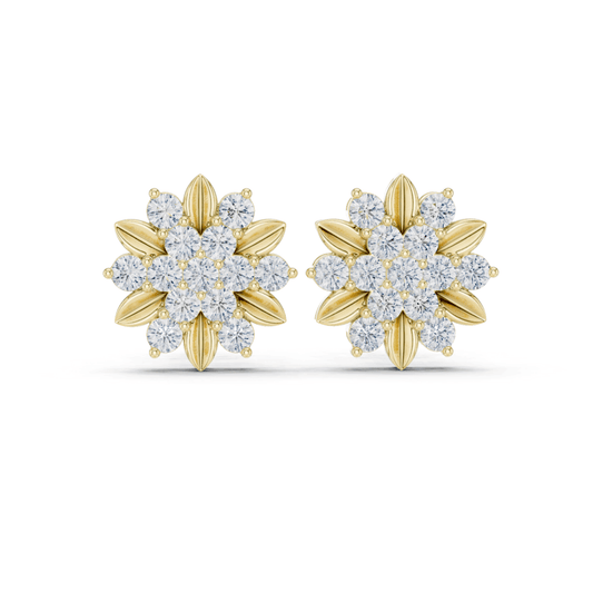 18K Gold 0.86 Ct Lab-Grown Diamond Earrings for Women Luxury Diamond Jewelry Wedding & Party Wear Anniversary gift Lab Grown diamond