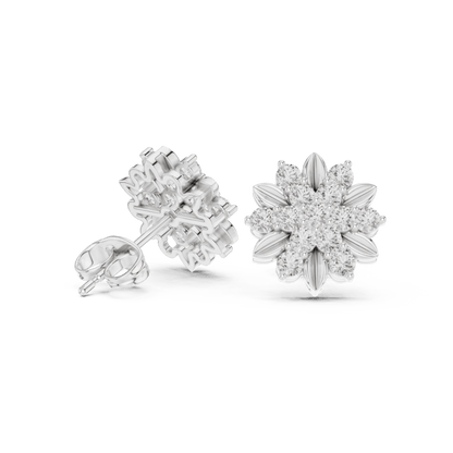18K Gold 0.86 Ct Lab-Grown Diamond Earrings for Women Luxury Diamond Jewelry Wedding & Party Wear Anniversary gift Lab Grown diamond