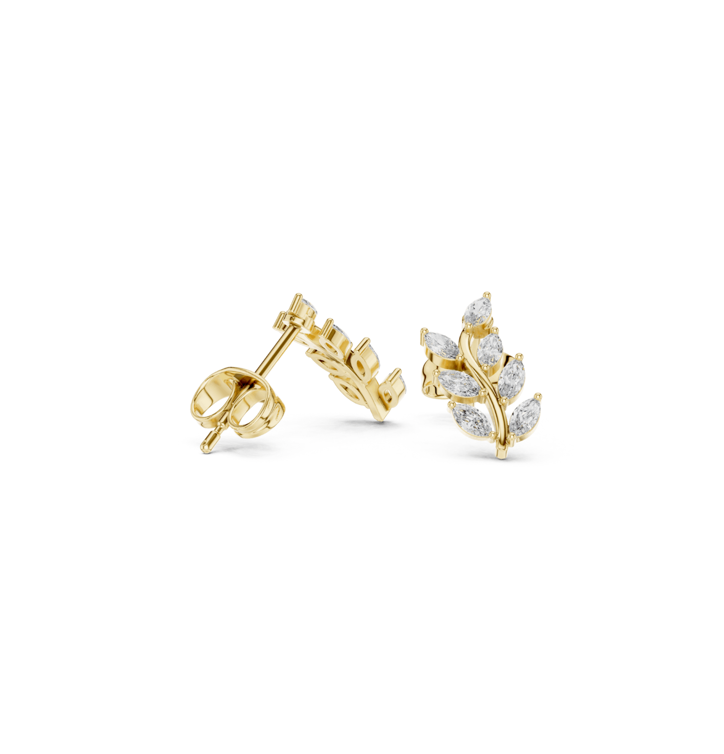 MRQ Cut Diamond Yellow Gold 14 K Earring For Wommen |pure carat