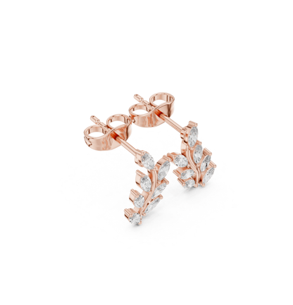 MRQ Cut Diamond Yellow Gold 14 K Earring For Wommen |pure carat