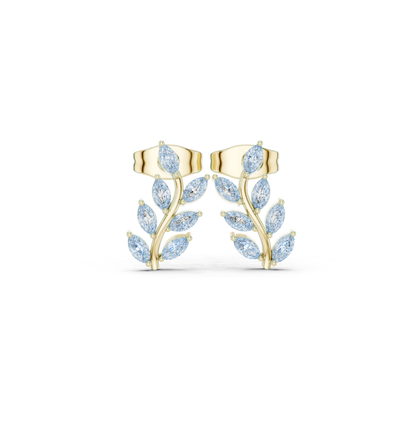 MRQ Cut Diamond Yellow Gold 14 K Earring For Wommen |pure carat