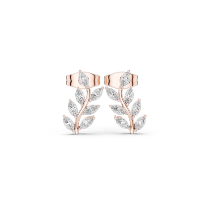 MRQ Cut Diamond Yellow Gold 14 K Earring For Wommen |pure carat