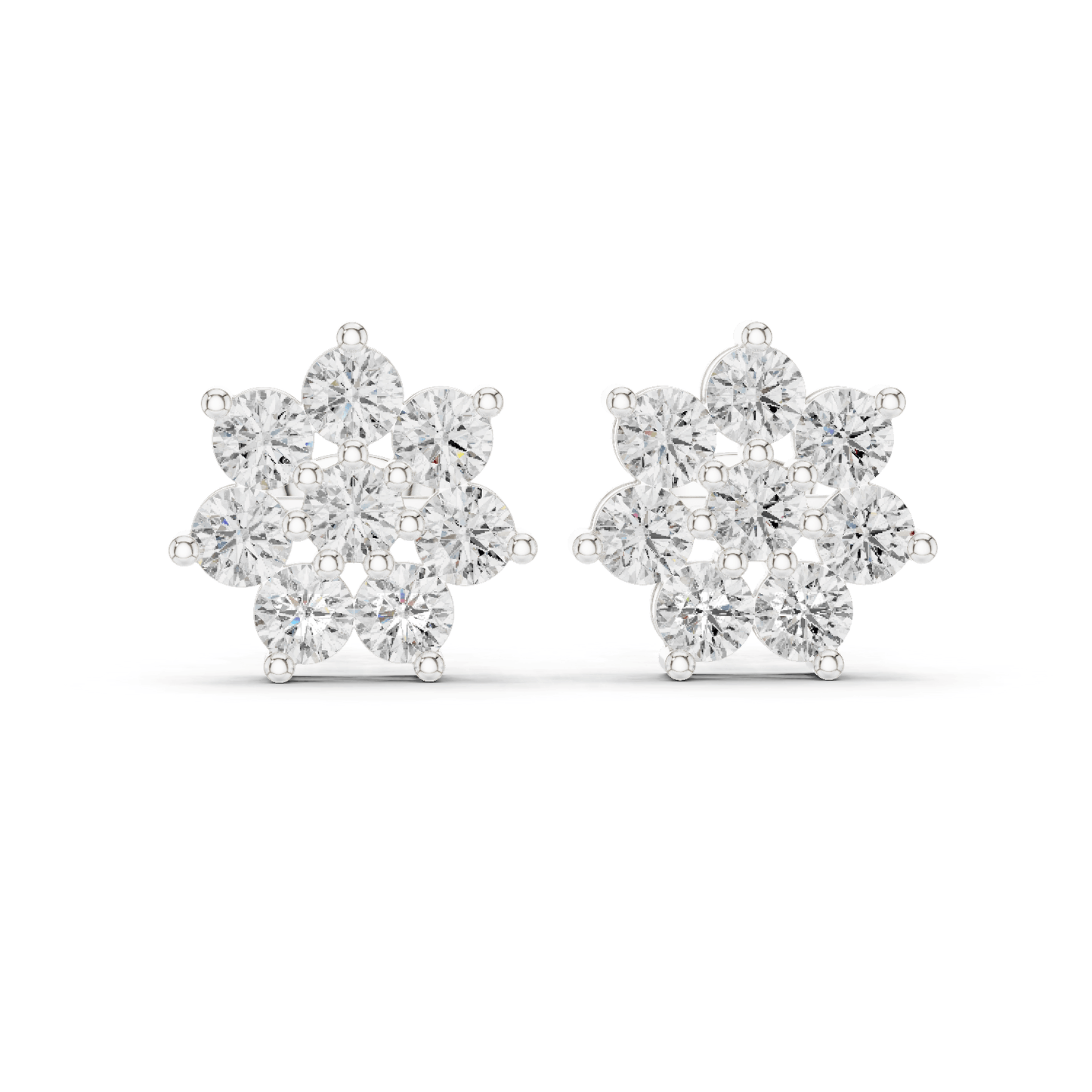 Round Cut Diamond Yellow Gold 14 K Earring For Wommen |pure carat